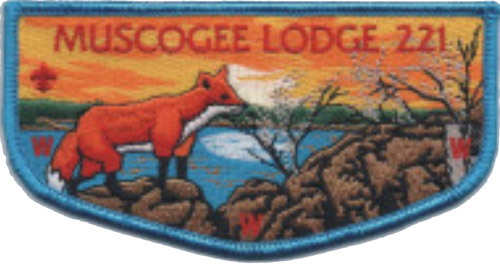PN-582 OA Muscogee Lodge 221 Flap Pin Indian Waters Council CSP Pin Boy Scouts 